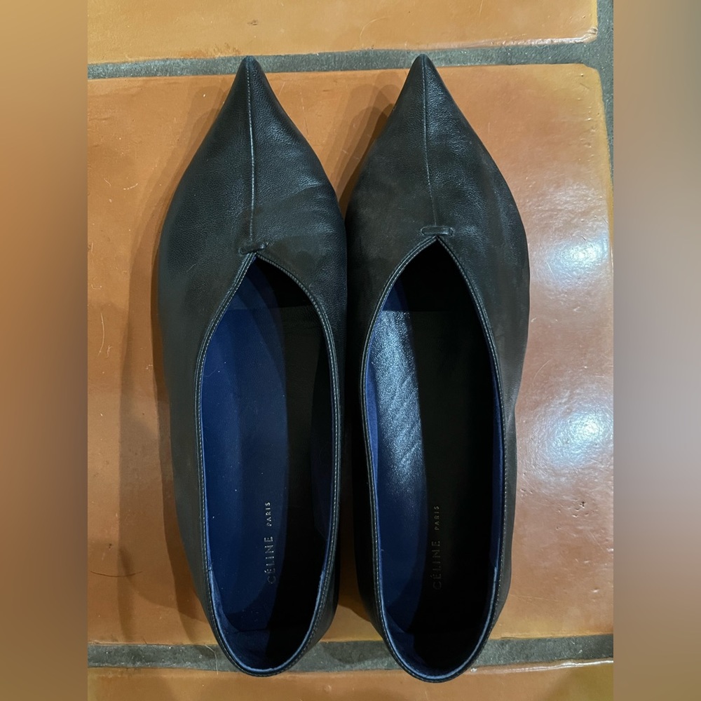 Celine Pointy Toe Ballet Flats